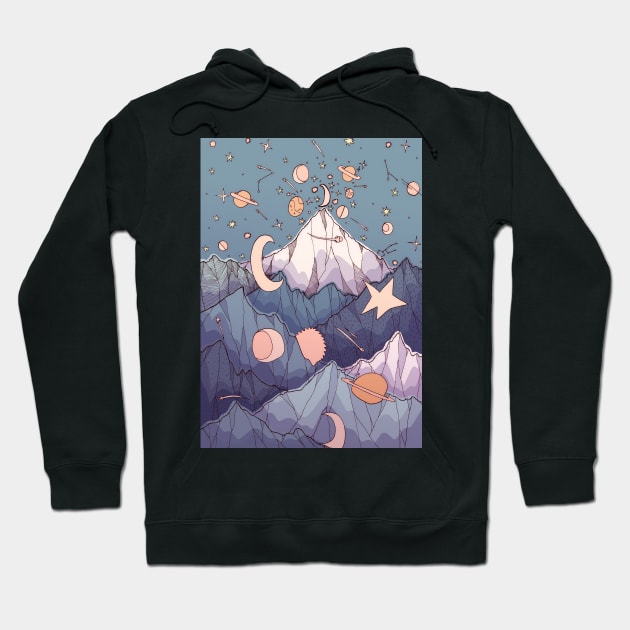 Peaks of the moons and stars Hoodie by Swadeillustrations